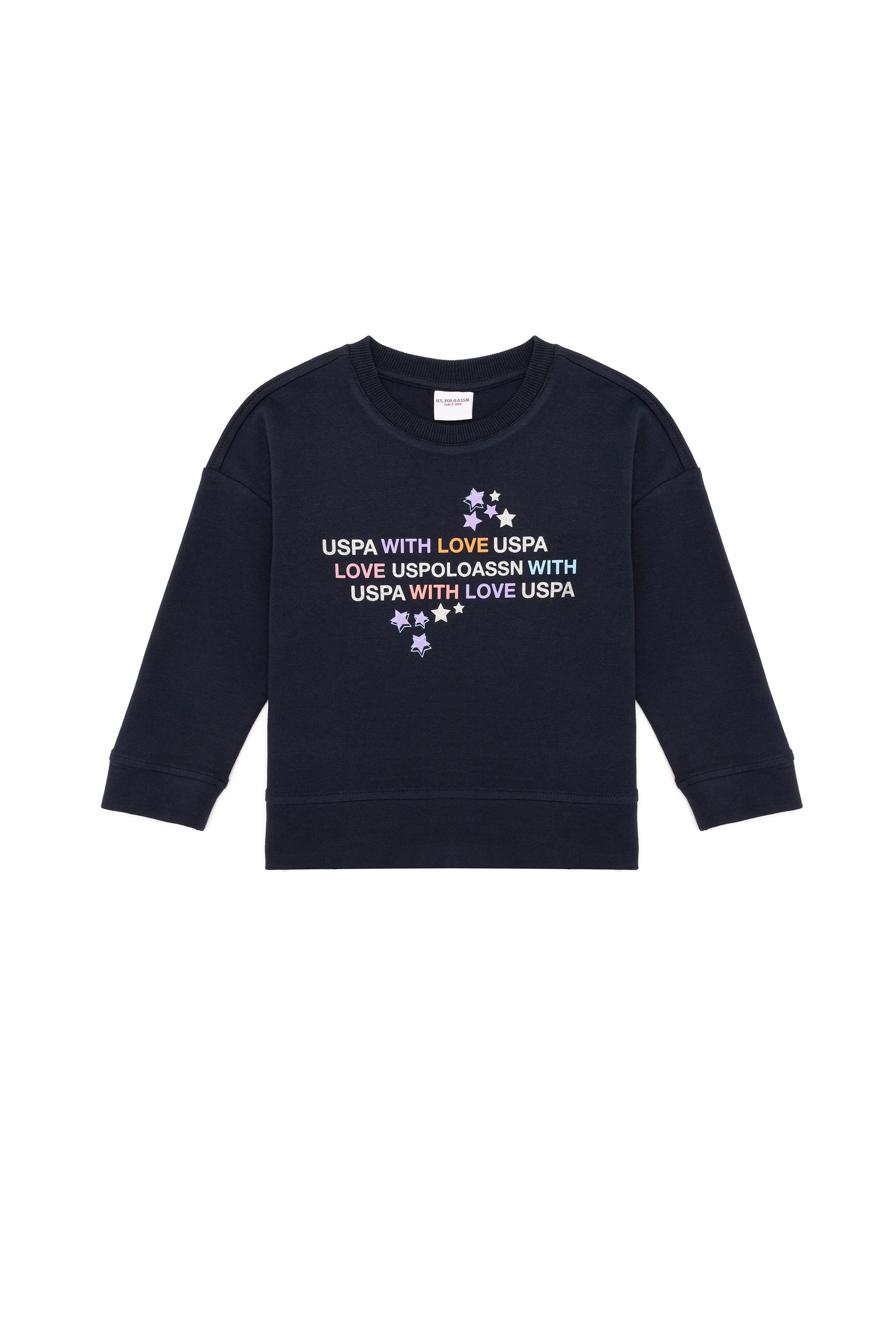 Çocuk Lacivert Bisiklet Yaka Sweatshirt - Image 5