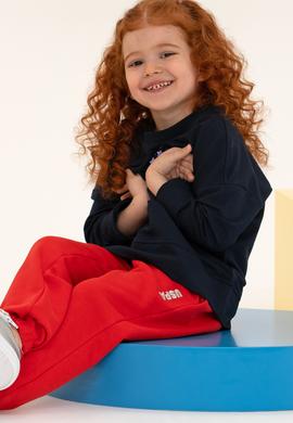 Çocuk Lacivert Bisiklet Yaka Sweatshirt - 50261258011