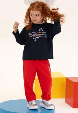 Çocuk Lacivert Bisiklet Yaka Sweatshirt - 50261258011