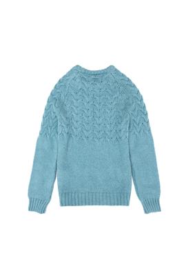 Kız Çocuk Mavi Bisiklet Yaka Kazak - 50258074001