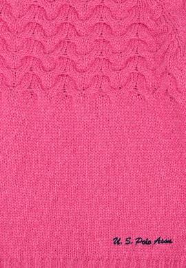 Kız Çocuk Neon Pembe Bisiklet Yaka Kazak - 50258074033