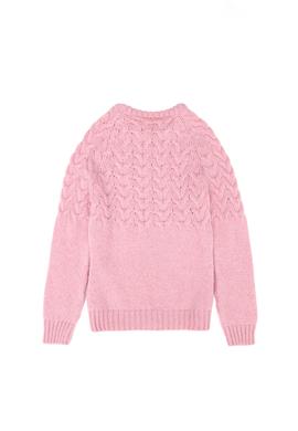 Kız Çocuk Manolya Bisiklet Yaka Kazak - 50258074051