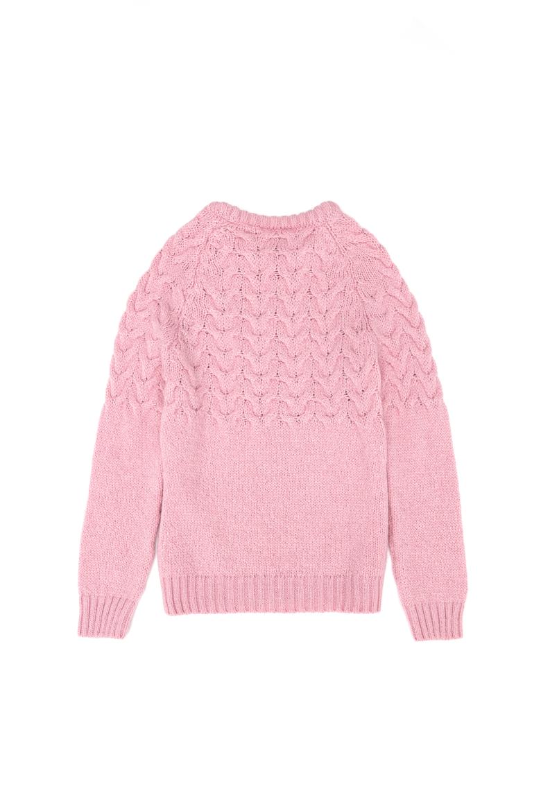 Kız Çocuk Manolya Bisiklet Yaka Kazak - 50258074051