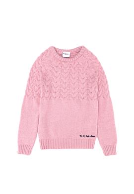 Kız Çocuk Manolya Bisiklet Yaka Kazak - 50258074051