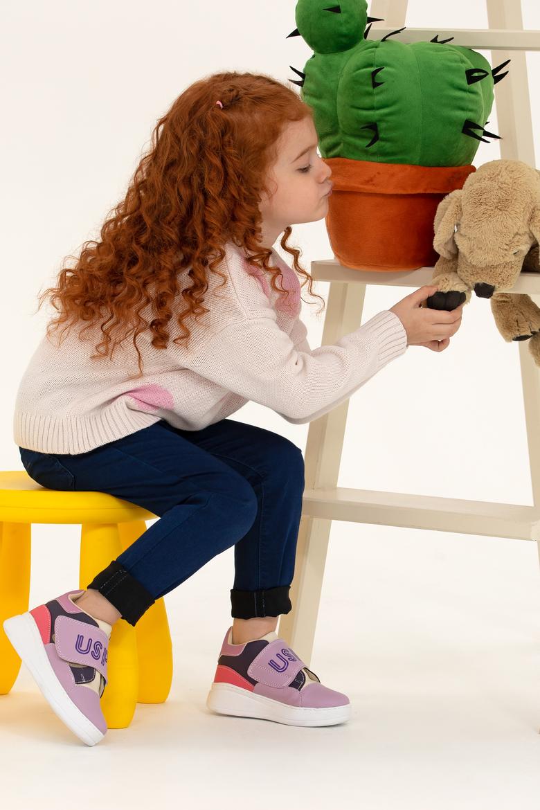 Kız Çocuk Krem Bisiklet Yaka Kazak - 50258470009