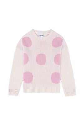 Kız Çocuk Krem Bisiklet Yaka Kazak - 50258470009