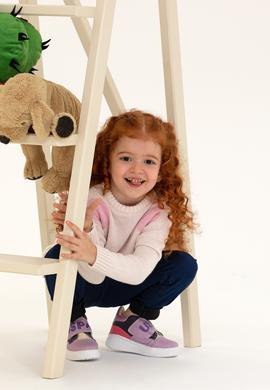 Kız Çocuk Krem Bisiklet Yaka Kazak - 50258470009