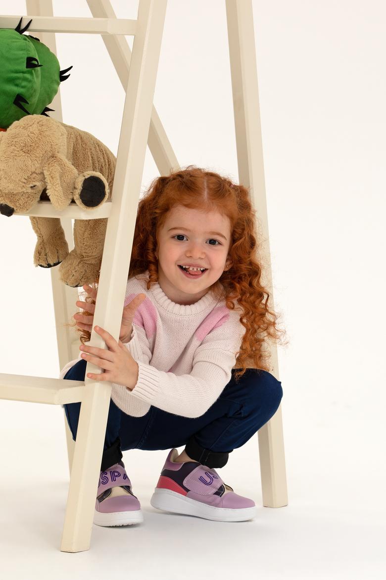 Kız Çocuk Krem Bisiklet Yaka Kazak - 50258470009