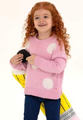 Kız Çocuk Manolya Bisiklet Yaka Kazak - 50258470021