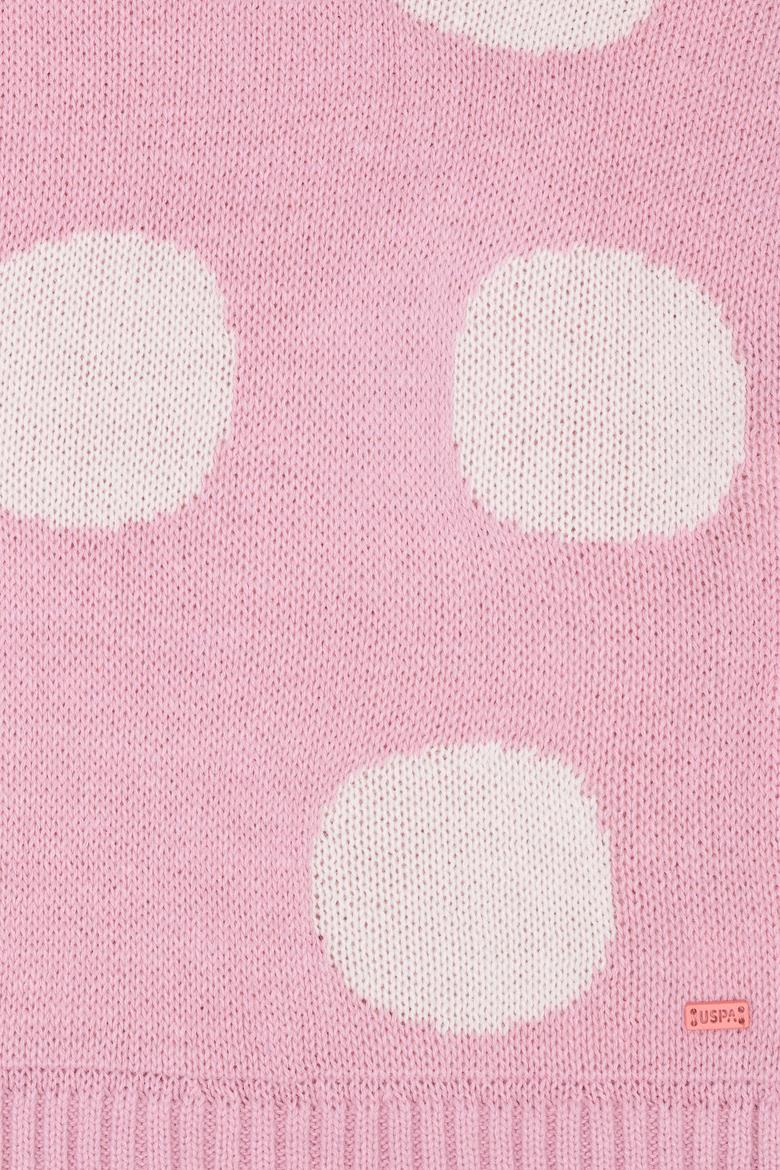 Kız Çocuk Manolya Bisiklet Yaka Kazak - 50258470021