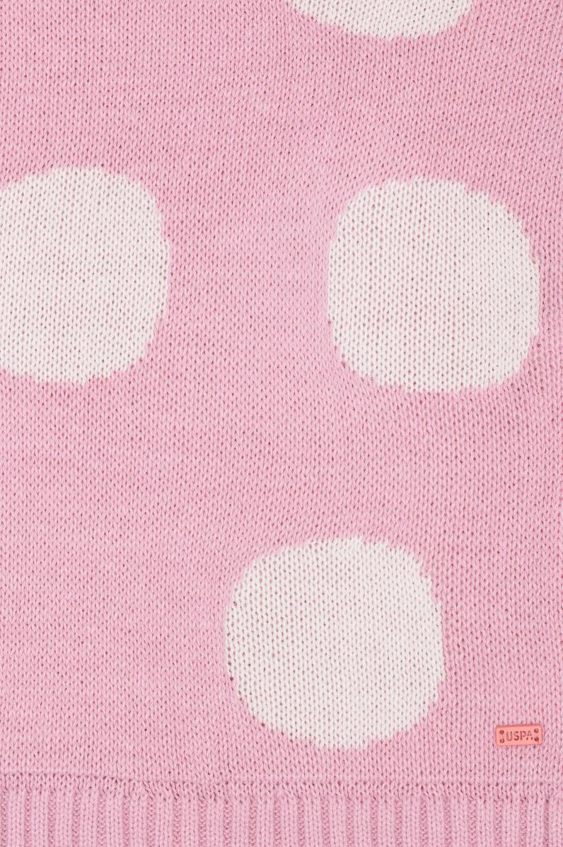 Kız Çocuk Manolya Bisiklet Yaka Kazak