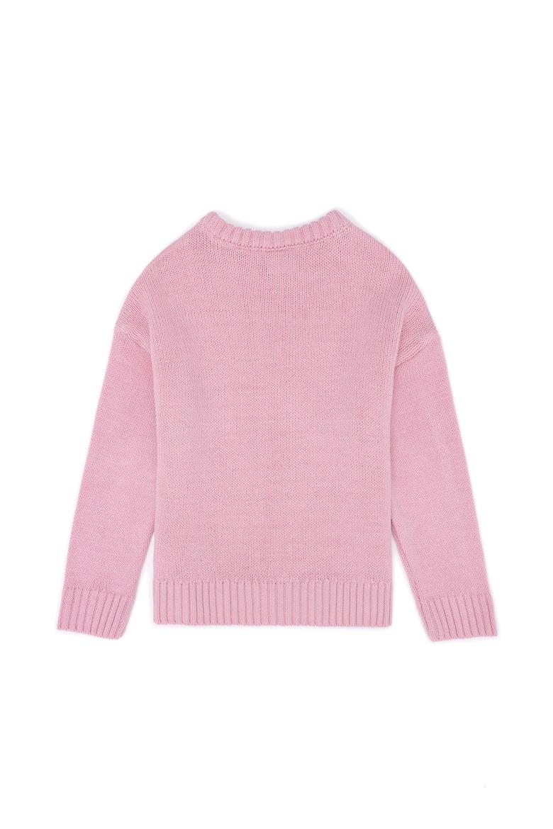 Kız Çocuk Manolya Bisiklet Yaka Kazak - 50258470021