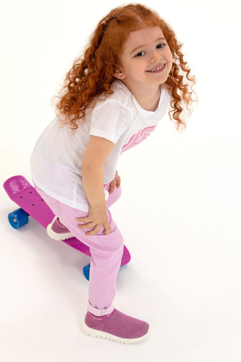 Kız Çocuk Manolya Kanvas Pantolon - 50266387063