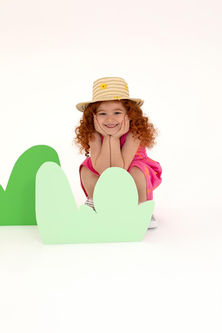 Kız Çocuk Pembe Örme Elbise - 50266707012