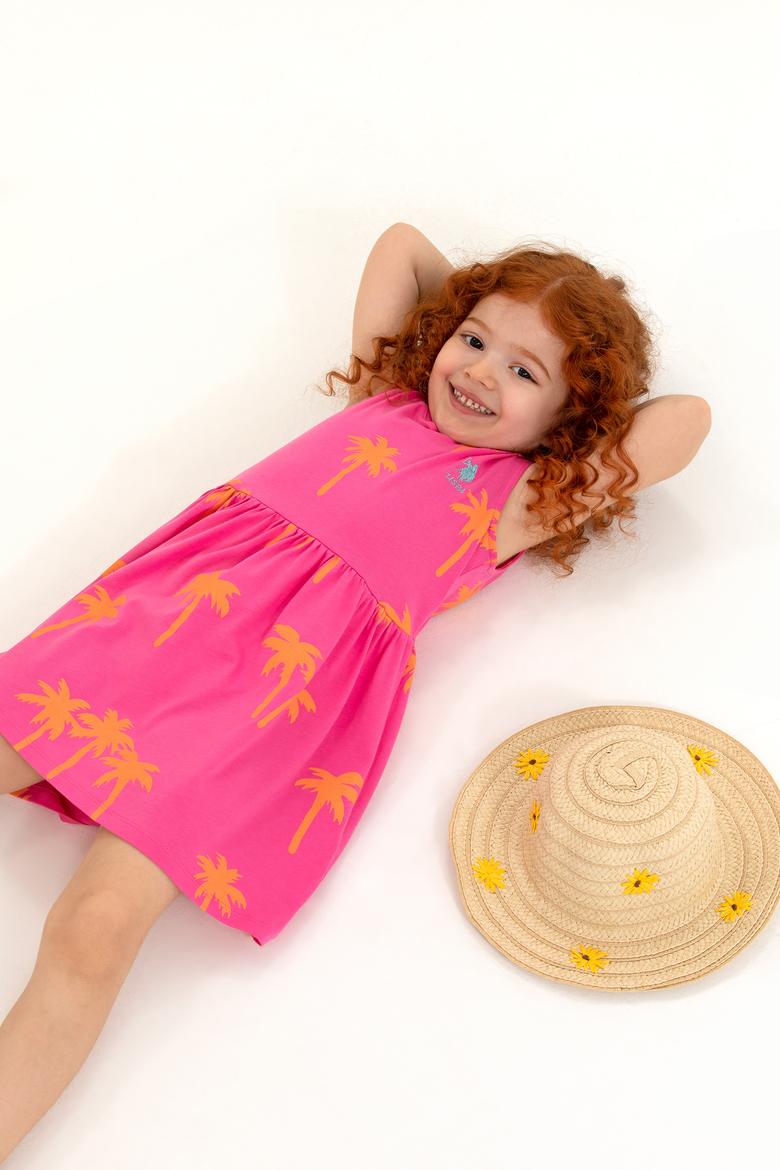 Kız Çocuk Pembe Örme Elbise - 50266707012