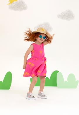 Kız Çocuk Pembe Örme Elbise - 50266707012