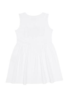 Kız Çocuk Beyaz Kolsuz Örme Elbise - 50266727004