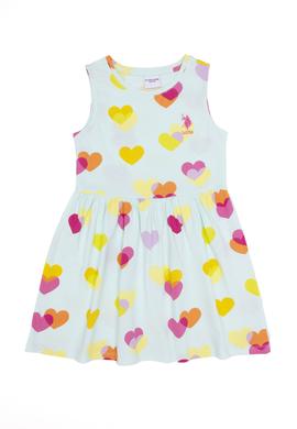 Kız Çocuk Su Yeşili Kolsuz Örme Elbise - 50266731001