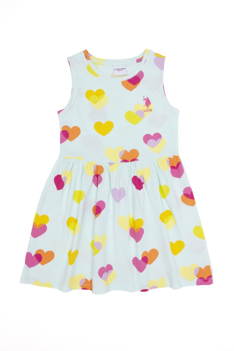 Kız Çocuk Su Yeşili Kolsuz Örme Elbise - 50266731001