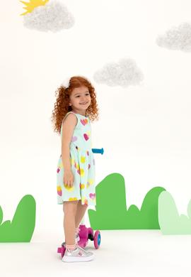 Kız Çocuk Su Yeşili Kolsuz Örme Elbise - 50266731001