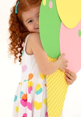 Kız Çocuk Beyaz Kolsuz Örme Elbise - 50266731012