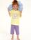 Kız Çocuk Açık Sarı Pijama Takımı