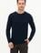 Erkek Lacivert Bisiklet Yaka Basic Triko Kazak