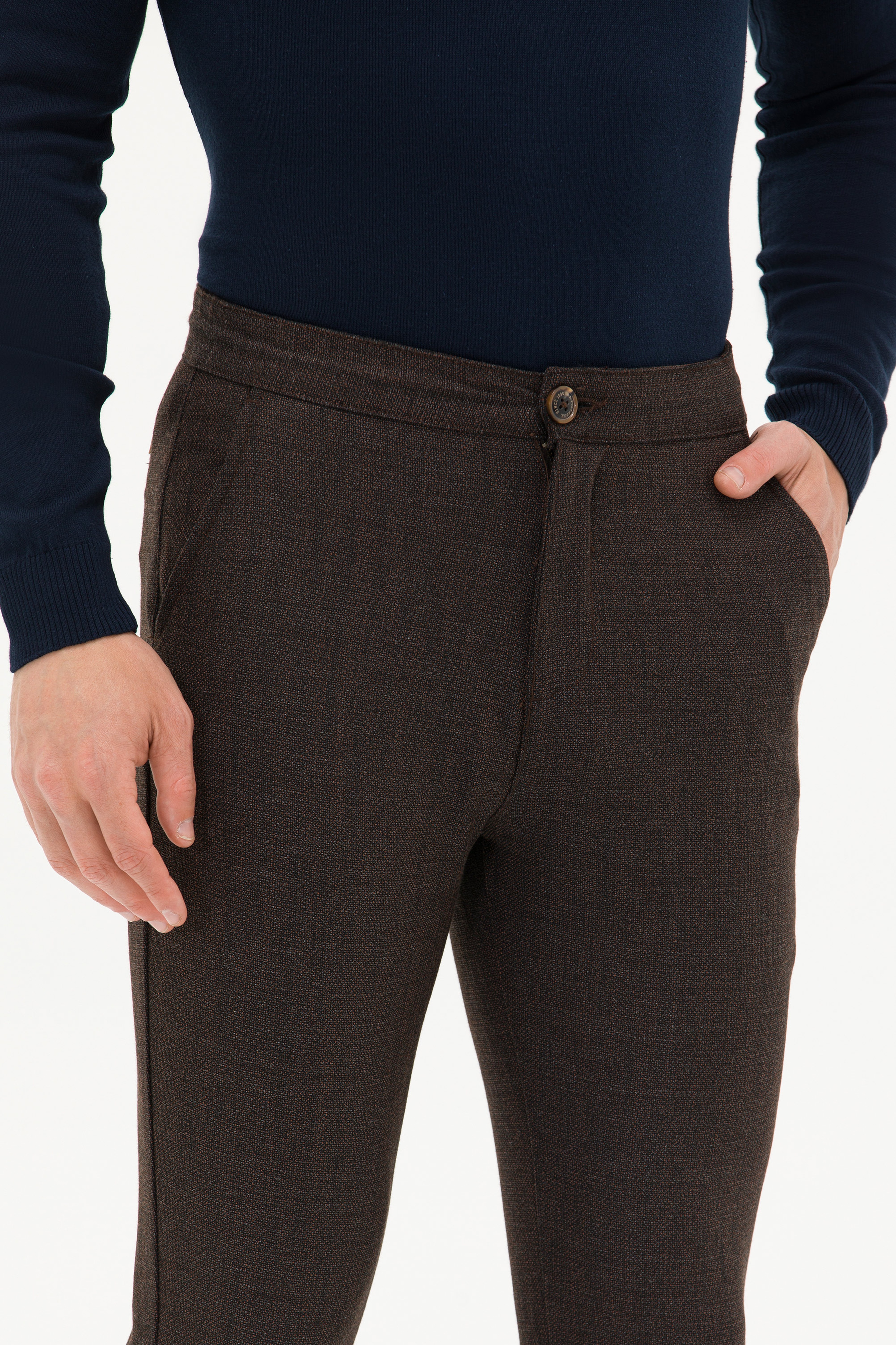 Erkek Carrot Fit Coconut Kanvas Pantolon - Image 5