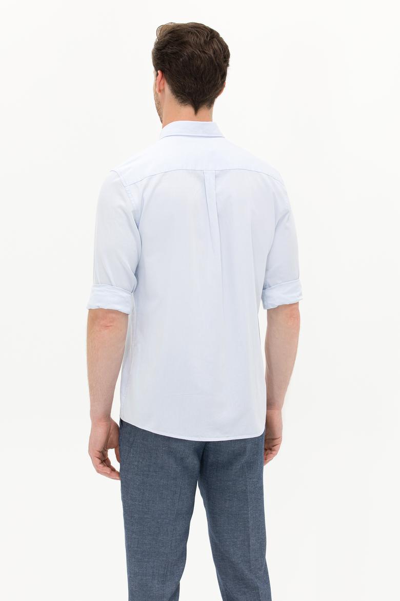 Erkek Açık Mavi Uzun Kollu Gömlek - 50263714038