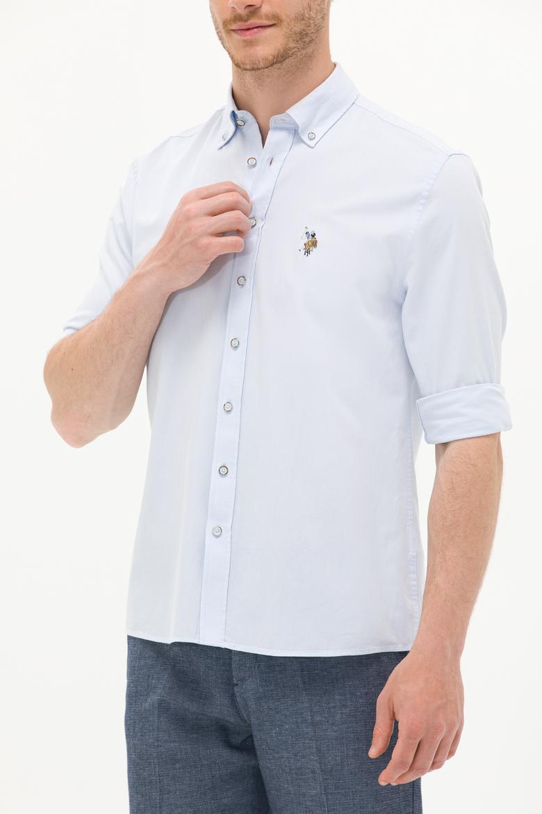 Erkek Açık Mavi Uzun Kollu Gömlek - 50263714038