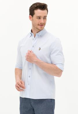 Erkek Açık Mavi Uzun Kollu Gömlek - 50263714038