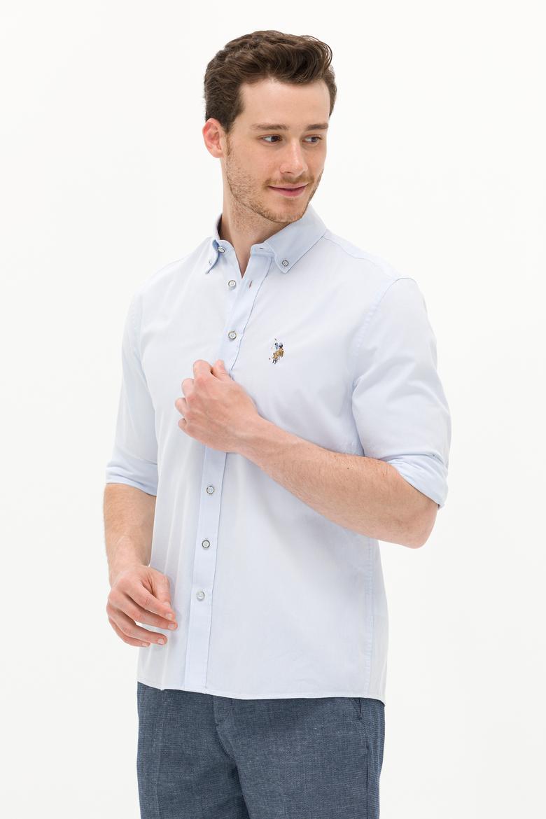 Erkek Açık Mavi Uzun Kollu Gömlek - 50263714038