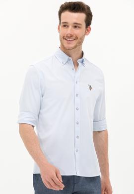 Erkek Açık Mavi Uzun Kollu Gömlek - 50263714038