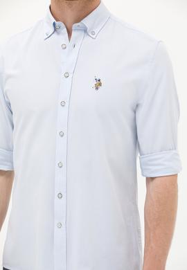 Erkek Açık Mavi Uzun Kollu Gömlek - 50263714038