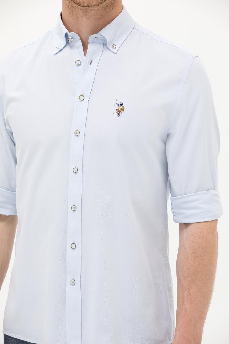 Erkek Açık Mavi Uzun Kollu Gömlek - 50263714038