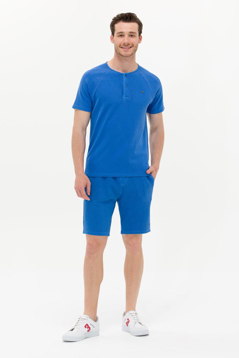 Erkek Saks Örme Şort