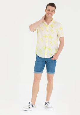 Erkek Ekru Kısa Kollu Gömlek - 50264307010