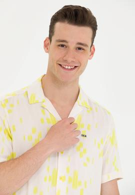 Erkek Ekru Kısa Kollu Gömlek - 50264307010