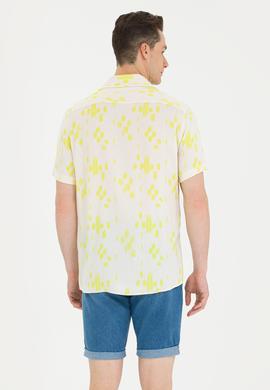 Erkek Ekru Kısa Kollu Gömlek - 50264307010