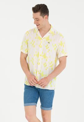 Erkek Ekru Kısa Kollu Gömlek - 50264307010