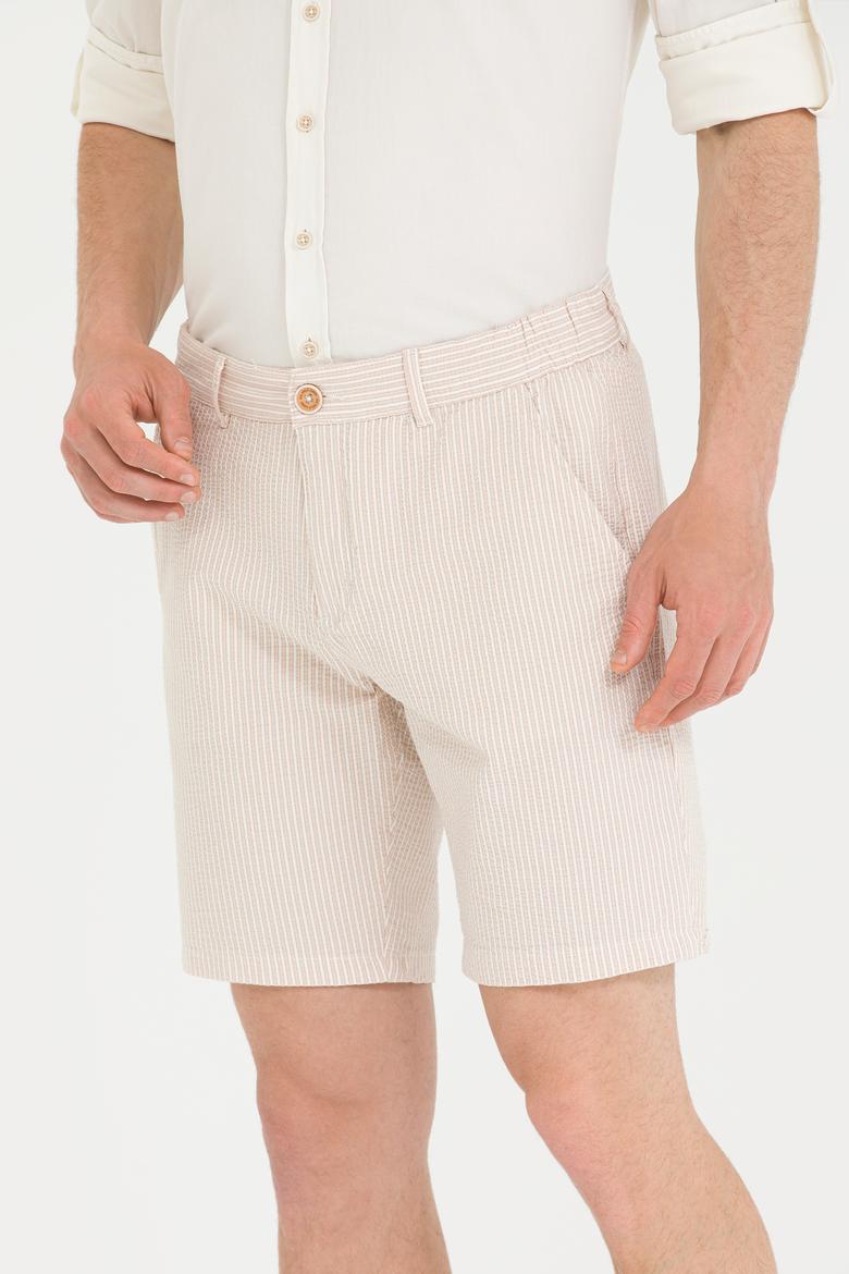 Erkek Camel Dokuma Şort - 50263829003