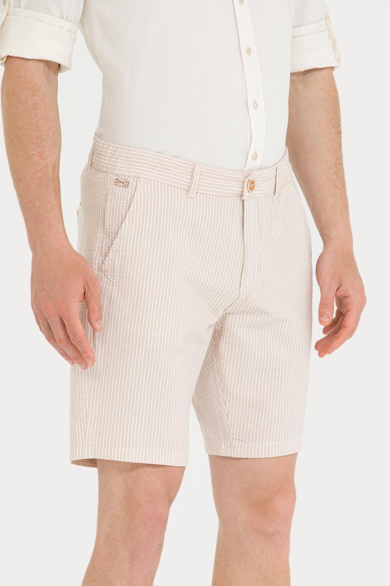 Erkek Camel Dokuma Şort - 50263829003