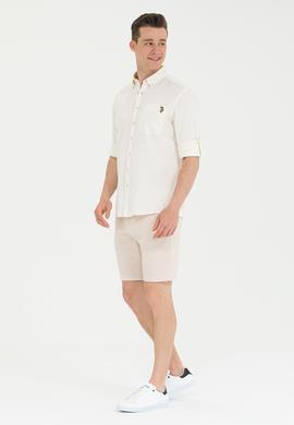 Erkek Camel Dokuma Şort - 50263829003