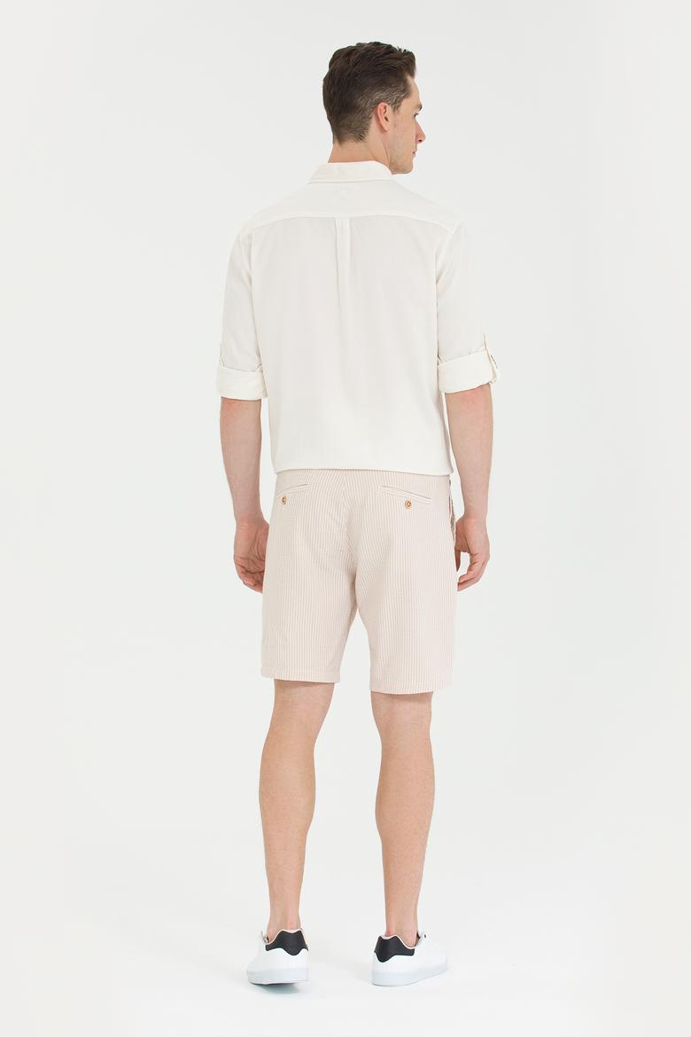 Erkek Camel Dokuma Şort - 50263829003