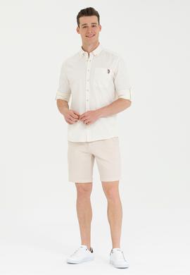 Erkek Camel Dokuma Şort - 50263829003