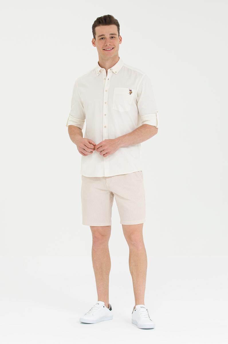 Erkek Camel Dokuma Şort