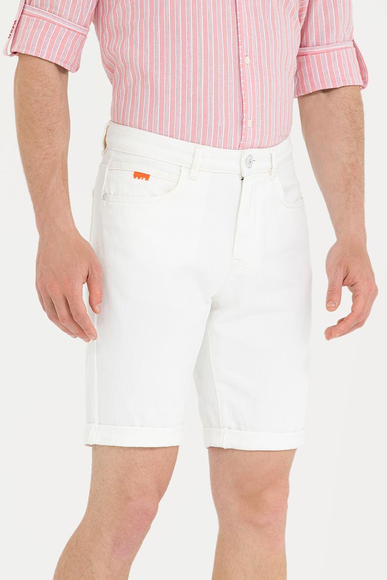 Erkek Beyaz Jean Şort - 50264330003