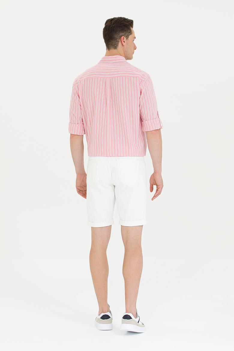 Erkek Beyaz Jean Şort - 50264330003