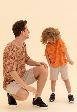 Erkek Çocuk Bej Dokuma Şort - 50254445017