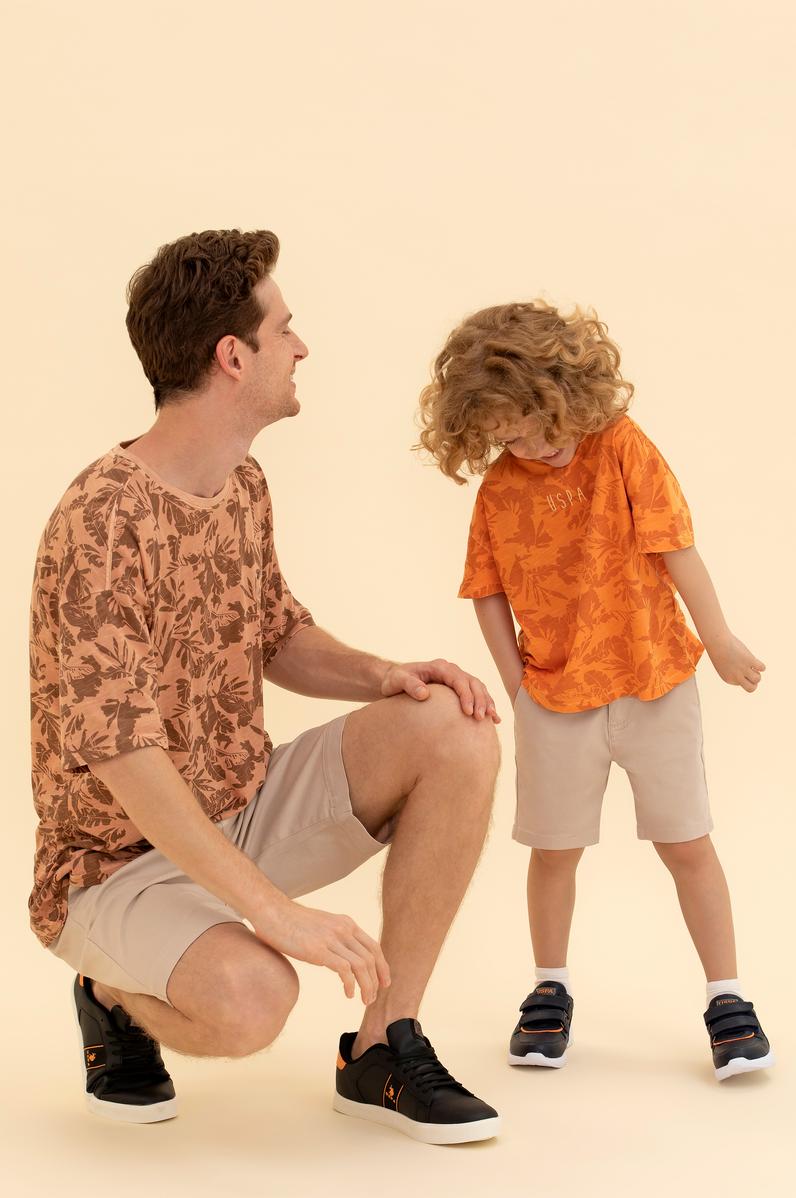 Erkek Çocuk Bej Dokuma Şort